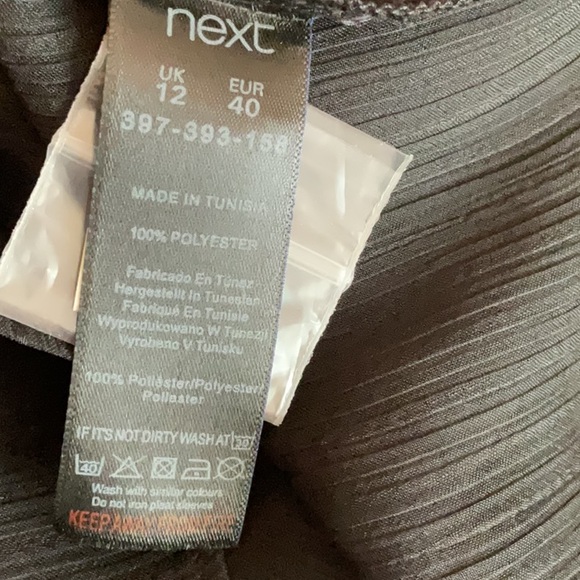 Next Black Sheer Blouse With Pleated Extended Sleeve - Picture 7 of 7